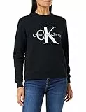 Calvin Klein Jeans Felpa Donna Core Monologo senza Cappuccio, Nero (Ck Black), L