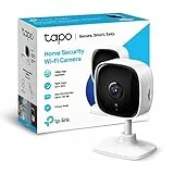 TP-Link Telecamera Wi-Fi Interno Tapo C100, Videocamera sorveglianza 1080P, Visione Notturna, Audio Bidirezionale, Notifiche in tempo reale del sensore di movimento, Bianco