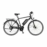 Fischer Bicicletta elettrica Trekking VIATOR ETH 1861, bicicletta elettrica uomo donna RH 55 cm, motore centrale 80 Nm, batteria 48 V