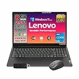 Lenovo, Pc portatile notebook, cpu Intel i5-1235u ULTIMA GENERAZIONE, 8 Gb ram, display Full hd da 15,6', ssd 256 Gb, win 11 pro, office pro 2021, PRONTO ALL'USO - MOUSE WIRELESS + PEN DRIVE 32GB