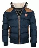 Geographical Norway - Giacca invernale da uomo, calda e trapuntata blu navy XL