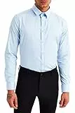 Leif Nelson Camicia da uomo per il tempo libero | Slim Fit Camicia da uomo a maniche lunghe da uomo | Camicia casual da uomo | Camicia da uomo a maniche lunghe | Camicia da uomo | LN-3431, azzurro, L