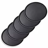 Schramm® Vassoio da 5 Pezzi Vassoio Gastro 35cmx2cm Rotondo Nero da 5 Pezzi con Rivestimento Antiscivolo a