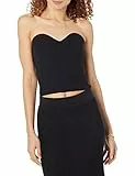 The Drop, top in maglia da donna Collette, corto e senza spalline, nero, S