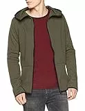 Urban Classics Athletic High Neck Interlock Zip Hoody Felpa, Verde (Olive 176), S Uomo