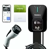 Fizzenergi Wallbox EV Stazione di Ricarica,Caricatore regolabile Max 7 kW, cavo di ricarica 5 m tipo 2 (IEC 62196-2), connessione Wi-Fi e Bluetooth, compatibile monofase per PHEV e BEV con RFID/App