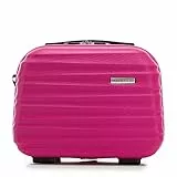 WITTCHEN Necessaire da viaggio Valigia da viaggio Bagaglio a mano Valigia cabina Valigia in ABS Serratura a combinazione Linea GROOVE Beauty case Rosa