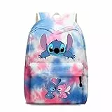 BIIOONES Zaino a Sacca con Cordoncino di Stitch, Stitch Zaino Bambini, con stampa 3D, Bambini Stitch Zaino, Zaino da Viaggio Degli Uomini per la Scuola per Bambini Bambini e Bambine