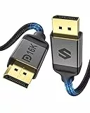Silkland 16K Cavo DisplayPort 2.1 2.0 2m, 4K 240/144/165Hz, 8K 120Hz, 16/10K 60Hz, 80Gbps, HDR10, ARC, G-Sync & Free-Sync, DSC 1.2a, per Monitor, PC