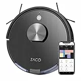 ZACO Robot aspirapolvere e lavapavimenti A10 WiFi, Alexa, Google, App, 3 in 1 Aspira e lava intelligente, potente, navigazione 3D Laser 360° mappatura casa, per parquet, tappeti e peli di animali
