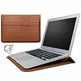 BlueSwan Custodia in pelle per laptop (12,3-14 pollici), Borsa compatibile con MacBook Air 13,6' M2 2022/ Air 13' M1 2018-2021/ Pro 13' M1/M2(2017-2022)/ Surface Pro/XPS 13, Marrone