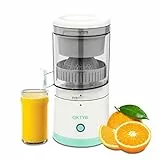 QKTYB Spremuta Arancia Elettrico Spremiagrumi Elettrico Senza Fili Spremiagrumi Ricaricabile a Mani Libere con USB e spazzola per la pulizia 1 Pulsante Facile da Premere Spremiagrumi Ricaricabile