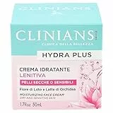 Clinians Crema Viso con Fiore di Lotto e Latte di Orchidea Hydra Plus, 50ml