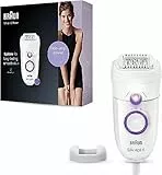 Braun Silk-épil 5, Epilatore Elettrico Donna Adatto ai Contorni Difficili, con Impostazione della Velocità, Epilazione confortevole, Idea Regalo, 5-505 Bianco e Viola