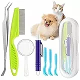 HezzLuv Strumenti per La Rimozione delle Zecche, Pinzette per Zecche, Tick Gancio Tick Pinze, Pinze Zecche, Diversi Ganci per Tutte Le Dimensioni del Segno di Spunta, per Cane, Gatto, Persone(7 Pack)