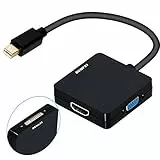 Adattatore Mini DisplayPort 4K HDMI/DVI/VGA, BENFEI 3-in-1 convertitore mini dp (Thunderbolt) per MacBook Air, Mac mini, Microsoft Surface Pro 3/4