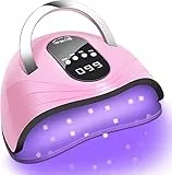 iBigLY Lampada Unghie LED UV Professionale Fornetto da 120W per Manicure e Pedicure Forno Asciuga Smalto per Semipermanente e Ricostruzione Gel, con 5 Modalità Timer e Sensore di Movimento (Rosa)