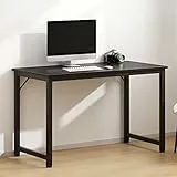 SogesHome Scrivania per Computer Tavolo da Lavoro Scrivania Libreria Tavolo da Lavoro Ufficio Scaffale Moderno in Acciaio Legno 120 x 60 x 75 cm Facile da Montare Stile Industriale