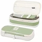 Mamowla Matite Astuccio Grande Capacità, Astuccio Portapenne per Scuola Ufficio Bambina Ragazzi Studenti, Regali di Compleanno(Verde Chiaro)