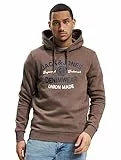 Jack & Jones Jjelogo-Felpa con Cappuccio 2 col 22/23 Noos Maglia di Tuta, Falcon, M Uomo