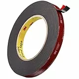 3M Nastro biadesivo per montaggio resistente, nastro in schiuma VHB impermeabile, lunghezza, per strisce luminose a LED per auto, decorazioni per la casa e l'ufficio (9,6m x 10mm)