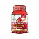 Colours of Life Cyst Cranberry - Integratore di Frutti di Mirtillo Rosso - per la Funzionalità delle Vie Urinarie e il Drenaggio dei Liquidi - Senza Glutine e Vegano, 60 Compresse