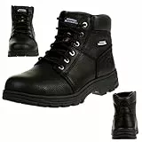 Skechers Workshire, Stivali per lavori industriali Uomo, Black Embossed Leather, 40 EU