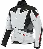 Dainese Tempest 3 D-Dry Giacca tessile moto Grigio chiaro/Nero/Rosso 52
