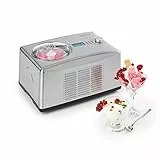 Klarstein Yo & Yummy - Gelatiera & Yogurtiera 2 in 1, Gelati pronti in 5-60 minuti, Funzione refrigerante, 1,5 L, Include una spatola per gelato e un bicchiere graduato, Acciaio Inox