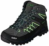 CMP MOON MID TREKKING SHOE WP, Trekking Shoe, Uomo, Grigio (Grey-Verde Fluo), 44 EU