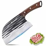 Wanbasion 30CM Coltello da Chef mannaia da Cucina Coltelli da Macellaio in Acciaio Inossidabile Trita Ossa Pesante con Manico in Legno