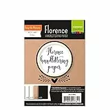 Vaessen Creative Carta Florence per Hand Lettering, A5, 216 g/m², 60 Fogli in Bianco, Avorio, Marrone e Nero per Calligrafia, Brush Lettering e Progetti Artistici