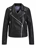 JJXX Jxgail Faux Leather Biker Jacket Noos Giacca in Ecopelle, Nero, XL Donna