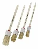 kwb 030890, set di pennelli rotondi con anelli, per lavori di verniciatura, misura 2, 4, 6 e 8, pennelli rotondi, setole cinese