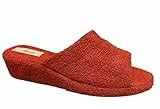 BOCCIOLO, Aurora Ciabatta Donna Spugna Aperta Tacco in Sughero Ricoperto Suola Antiscivolo Articolo 020 (Rosso, numeric 39)