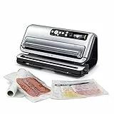 FoodSaver FFS006X macchina sottovuoto per alimenti secchi/umidi, portarotolo e taglierina,3 livelli aspirazione + sigillatura automatica,funzione marinatura,tubo per contenitori,accessori inclusi,125W