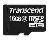 Transcend TS16GUSDC4 Scheda di Memoria MicroSDHC da 16 GB senza Adattatore, Classe 4