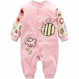 Neonato Ragazze Pagliaccetto in Cotone Bambino Pigiama Tutina Fumetto Outfits, 0-3 Mesi