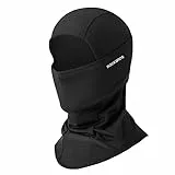 ROCKBROS Passamontagna Moto Invernale Termico con Pile Balaclava Sottocasco Caldo Multifunzionale per Ciclismo Sci Antivento Traspirante Unisex Taglia Unica Logo Riflettente Nero