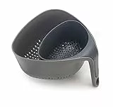Joseph Joseph 2 scolapasta impilabili, plastica, Grey, 23.5 x 22.1 x 13.3 cm