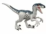 Mondo Jurassico Dominion - Dinosauro danno estremo 'Velociraptor' - Dinosauro giocattolo articolato da 18 cm - Dinosauri per bambini con danni da battaglia GWN14- Multicolore