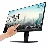 ASUS BE24ECSBT Monitor Touchscreen 24”, Full HD, Multi Touch a 10 Punti, IPS, USB-C, HDMI, DisplayPort in Serie, Altezza Regolabile, Stand Ergonomico, Tecnologia Eye Care e Anti-Sfarfallio, Nero
