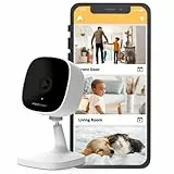 AlfredCamera Indoor Security Bullet Camera - Plug-in Baby Monitor/Pet Cam - Full HD 1080P, Night Vision, Wide-Angle View, Continuous Recording, and Stick-On Mount - Works with Alfred Camera App