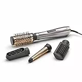 BaByliss Air Style AS136E Spazzola Ad Aria Da 1000W, 4 Accessori, Funzione Ionica, Rivestimento In Ceramica, 2 Temperature + Tasto Aria Fredda, Rose Gold, 13.34 x 0.79 x 4.22 cm, 325 grammi