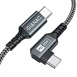GIANAC Cavo USB C USB C 3M, 90 Gradi Cavo USB Type-C [60W] PD di Ricarica Rapida Cavo Type C per Samsung Galaxy S22 S21 Note 20 Huawei P50 P40 iPhone iPad Pro 2021 iPad Mini 6 MacBook Pro
