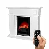 Camino Elettrico Savannah con Cornice in Legno Caminetto 2000 Watt Completo di Mobile in Design Retrò