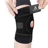 Anoopsyche Tutore Ginocchio con Stabilizzatori Laterali Traspirante e Confortevole per Sport Recupero Post Operatorio,Tre Strisce di Cinghie Magiche Regolabili,Ginocchiera Rotula Guarnizione Neoprene