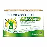 Enterogermina Active Age, Integratore Alimentare con Probiotici (Fermenti Lattici), Ginkgo Biloba e Vitamina B12 per Equilibrio Flora Intestinale, Azione Antiossidante e Riduzione Stanchezza, 28 Cpr