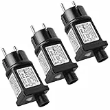 Alimentatore di rete con timer LED da 31 V, 6 W, con funzione di memoria + 8 modalità, GS Standard IP44, per luce natalizia a bassa tensione, adattatore di ricambio (3)