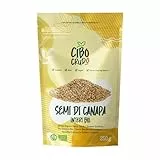 Semi di Canapa Biologici Interi - 250g. Contengono Proteine Fibre Vitamine e Antiossidanti Grassi Omega 3 e Omega 6.